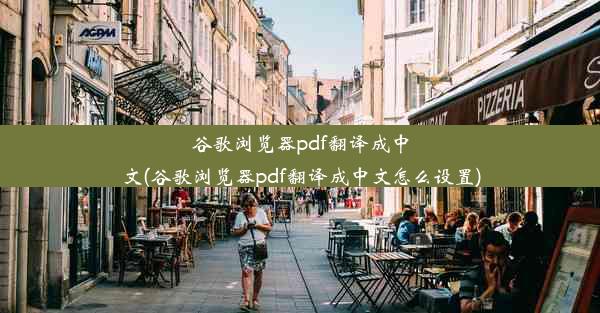 谷歌浏览器pdf翻译成中文(谷歌浏览器pdf翻译成中文怎么设置)