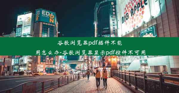 谷歌浏览器pdf插件不能用怎么办-谷歌浏览器显示pdf控件不可用