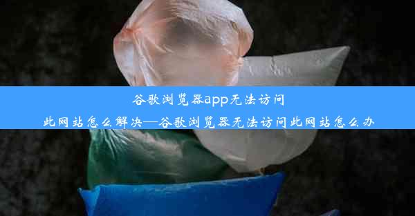 谷歌浏览器app无法访问此网站怎么解决—谷歌浏览器无法访问此网站怎么办