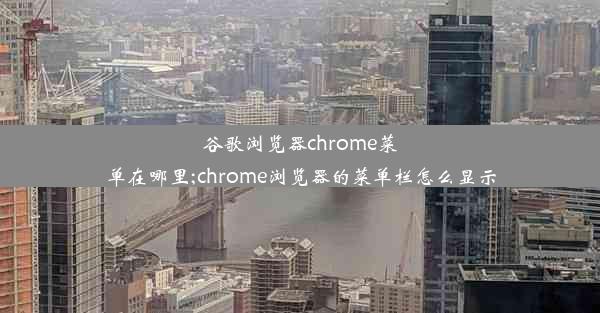 谷歌浏览器chrome菜单在哪里;chrome浏览器的菜单栏怎么显示