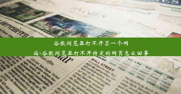 谷歌浏览器打不开某一个网站-谷歌浏览器打不开特定的网页怎么回事