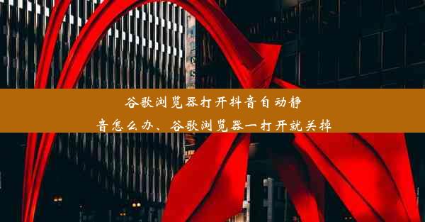 谷歌浏览器打开抖音自动静音怎么办、谷歌浏览器一打开就关掉