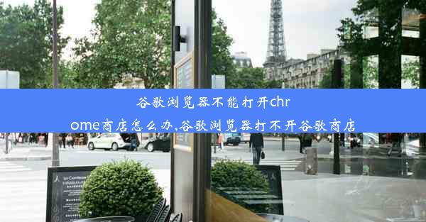 谷歌浏览器不能打开chrome商店怎么办,谷歌浏览器打不开谷歌商店