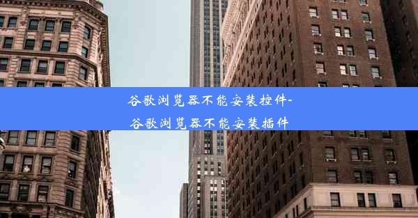 谷歌浏览器不能安装控件-谷歌浏览器不能安装插件