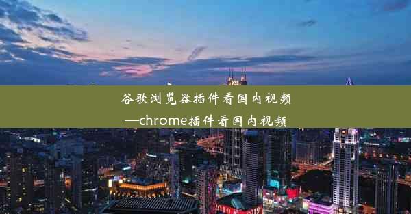 谷歌浏览器插件看国内视频—chrome插件看国内视频