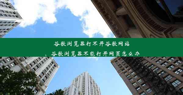 谷歌浏览器打不开谷歌网站、谷歌浏览器不能打开网页怎么办