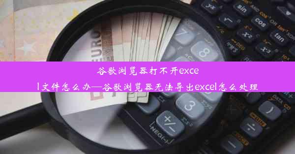 谷歌浏览器打不开excel文件怎么办—谷歌浏览器无法导出excel怎么处理