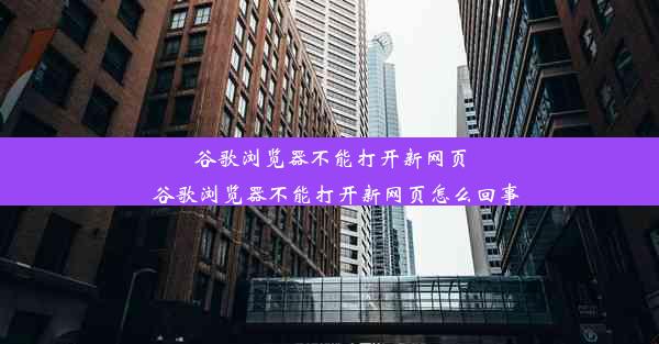 谷歌浏览器不能打开新网页_谷歌浏览器不能打开新网页怎么回事