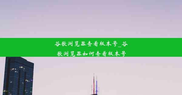 谷歌浏览器查看版本号_谷歌浏览器如何查看版本号