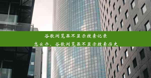 谷歌浏览器不显示搜索记录怎么办、谷歌浏览器不显示搜索历史