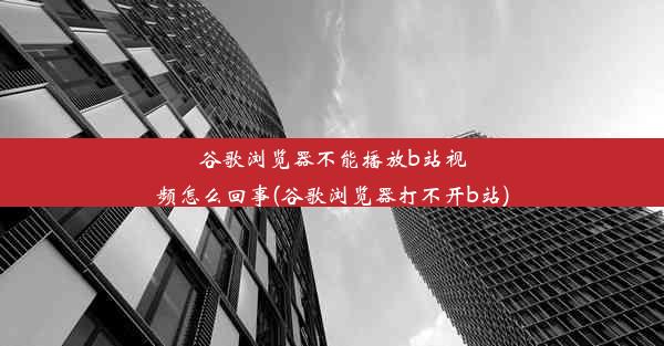 谷歌浏览器不能播放b站视频怎么回事(谷歌浏览器打不开b站)