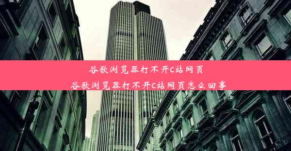 谷歌浏览器打不开c站网页_谷歌浏览器打不开c站网页怎么回事