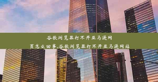 谷歌浏览器打不开亚马逊网页怎么回事,谷歌浏览器打不开亚马逊网站