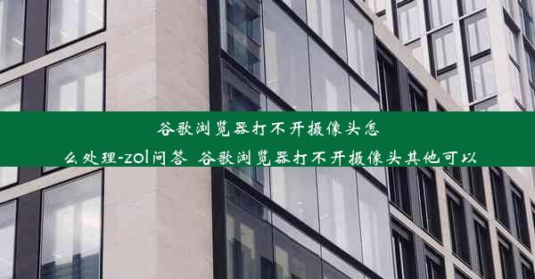 谷歌浏览器打不开摄像头怎么处理-zol问答_谷歌浏览器打不开摄像头其他可以