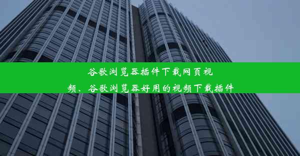 谷歌浏览器插件下载网页视频、谷歌浏览器好用的视频下载插件