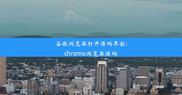 谷歌浏览器打开源码界面;chrome浏览器源码