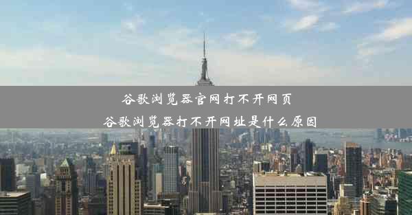 谷歌浏览器官网打不开网页_谷歌浏览器打不开网址是什么原因