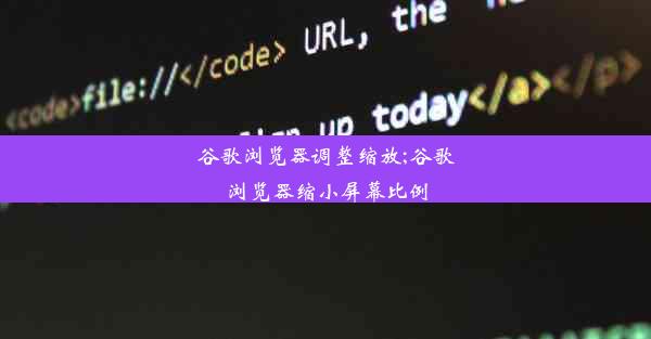 谷歌浏览器调整缩放;谷歌浏览器缩小屏幕比例