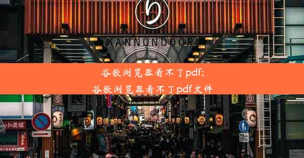 谷歌浏览器看不了pdf;谷歌浏览器看不了pdf文件