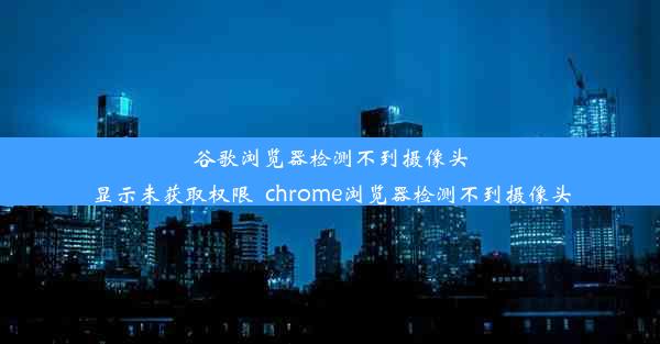 谷歌浏览器检测不到摄像头显示未获取权限_chrome浏览器检测不到摄像头