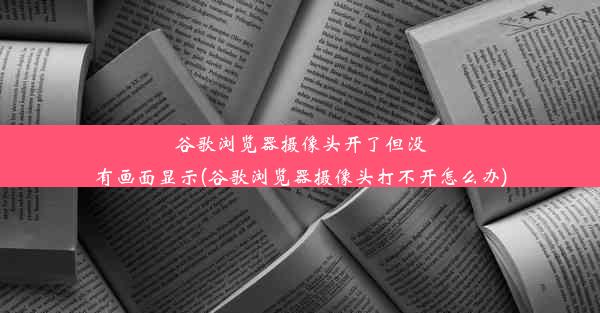 谷歌浏览器摄像头开了但没有画面显示(谷歌浏览器摄像头打不开怎么办)