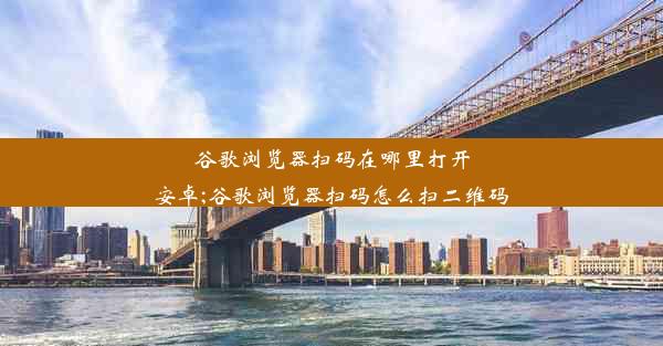 谷歌浏览器扫码在哪里打开安卓;谷歌浏览器扫码怎么扫二维码