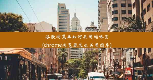 谷歌浏览器如何关闭缩略图(chrome浏览器怎么关闭图片)