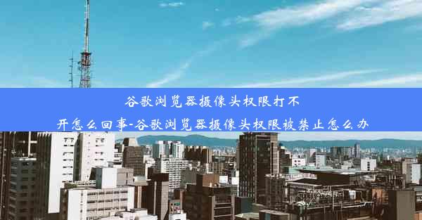 谷歌浏览器摄像头权限打不开怎么回事-谷歌浏览器摄像头权限被禁止怎么办