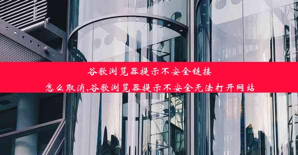 谷歌浏览器提示不安全链接怎么取消,谷歌浏览器提示不安全无法打开网站