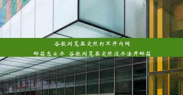 谷歌浏览器突然打不开内网邮箱怎么办_谷歌浏览器突然没办法开邮箱