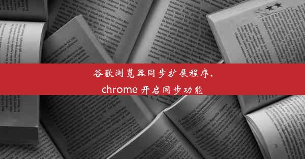 谷歌浏览器同步扩展程序,chrome 开启同步功能