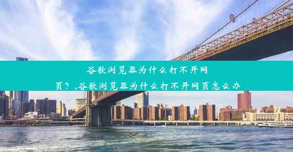 谷歌浏览器为什么打不开网页？,谷歌浏览器为什么打不开网页怎么办