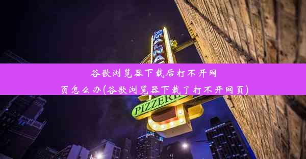 谷歌浏览器下载后打不开网页怎么办(谷歌浏览器下载了打不开网页)