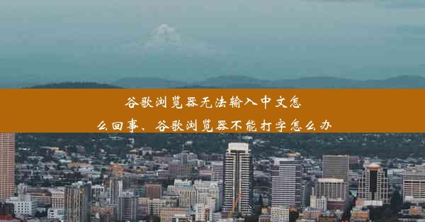 谷歌浏览器无法输入中文怎么回事、谷歌浏览器不能打字怎么办