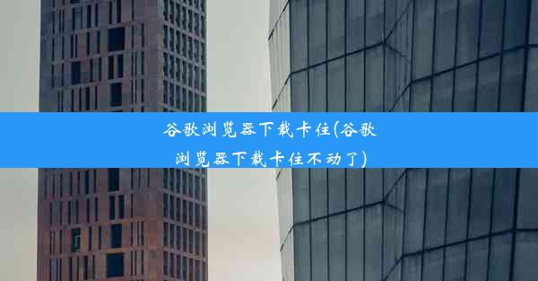 谷歌浏览器下载卡住(谷歌浏览器下载卡住不动了)