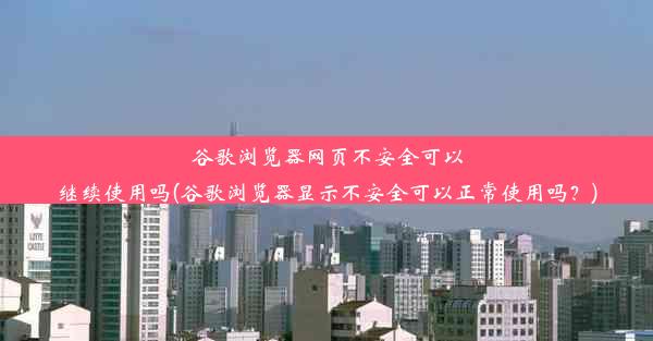 谷歌浏览器网页不安全可以继续使用吗(谷歌浏览器显示不安全可以正常使用吗？)