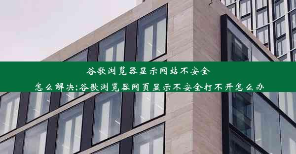 谷歌浏览器显示网站不安全怎么解决;谷歌浏览器网页显示不安全打不开怎么办