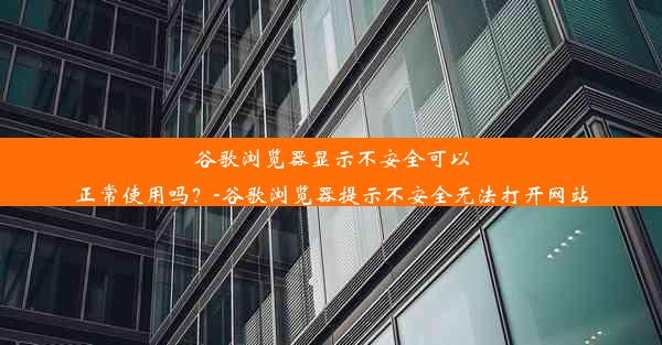 谷歌浏览器显示不安全可以正常使用吗？-谷歌浏览器提示不安全无法打开网站