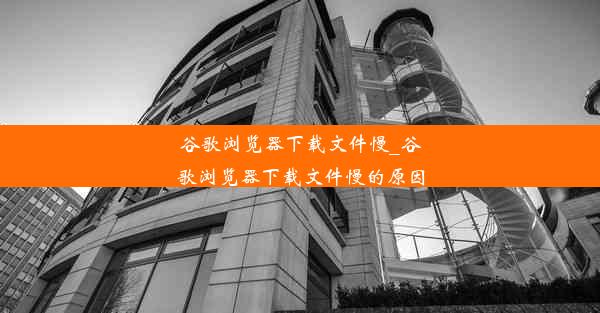 谷歌浏览器下载文件慢_谷歌浏览器下载文件慢的原因