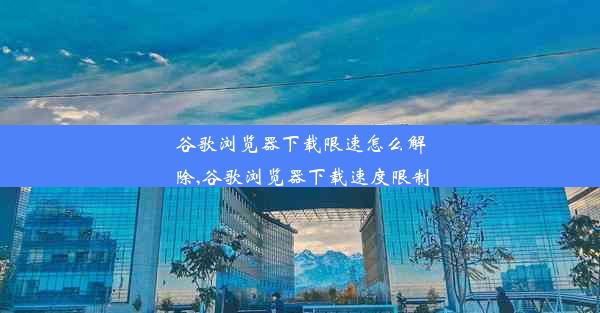 谷歌浏览器下载限速怎么解除,谷歌浏览器下载速度限制