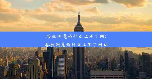 谷歌浏览为什么上不了网;谷歌浏览为什么上不了网站