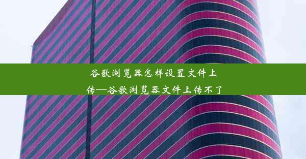 谷歌浏览器怎样设置文件上传—谷歌浏览器文件上传不了