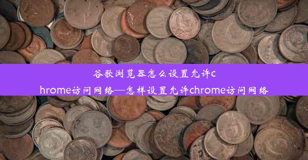 谷歌浏览器怎么设置允许chrome访问网络—怎样设置允许chrome访问网络