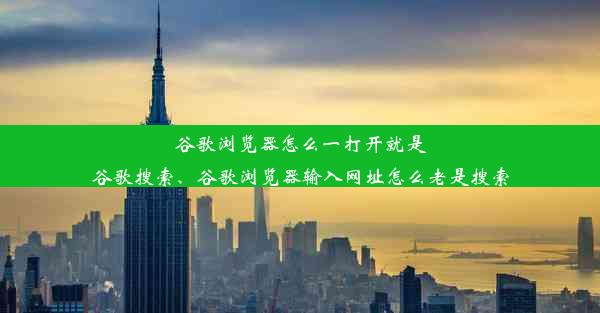 谷歌浏览器怎么一打开就是谷歌搜索、谷歌浏览器输入网址怎么老是搜索