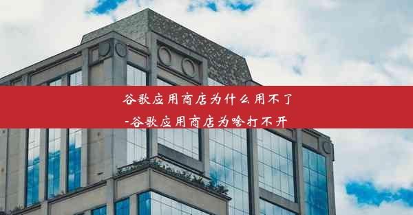 谷歌应用商店为什么用不了-谷歌应用商店为啥打不开