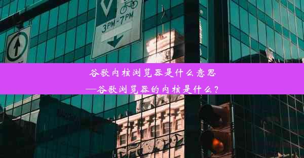 谷歌内核浏览器是什么意思—谷歌浏览器的内核是什么？