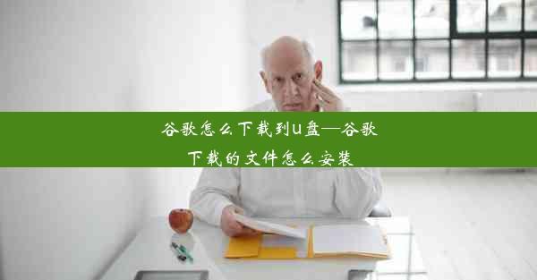 谷歌怎么下载到u盘—谷歌下载的文件怎么安装