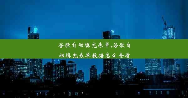 谷歌自动填充表单,谷歌自动填充表单数据怎么查看