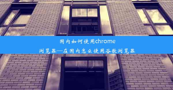 国内如何使用chrome浏览器—在国内怎么使用谷歌浏览器