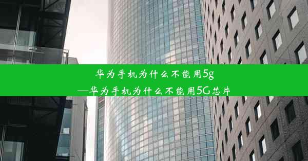 华为手机为什么不能用5g—华为手机为什么不能用5G芯片